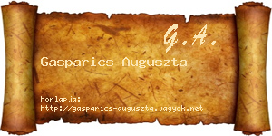 Gasparics Auguszta névjegykártya